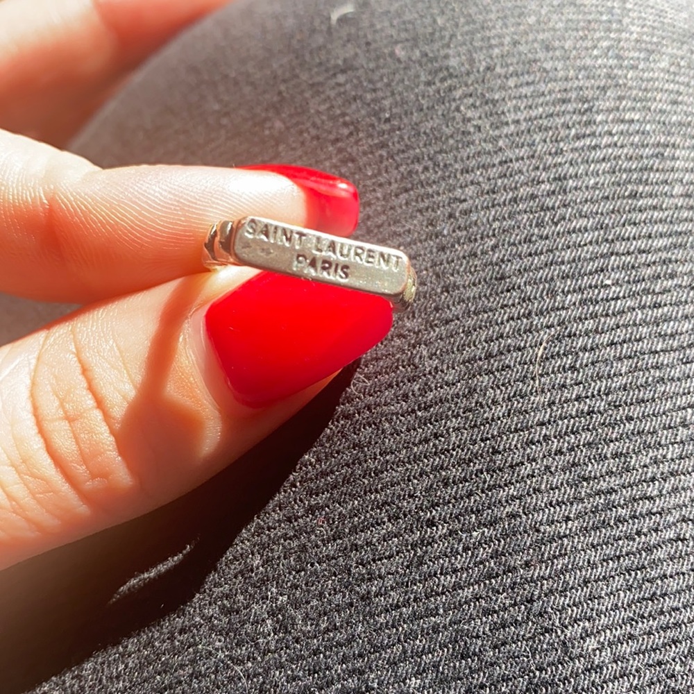 Saint Laurent ring chain silver